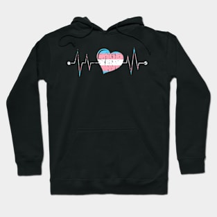 Transgender Heartbeat Cute LGBTQ Pride Month Hoodie